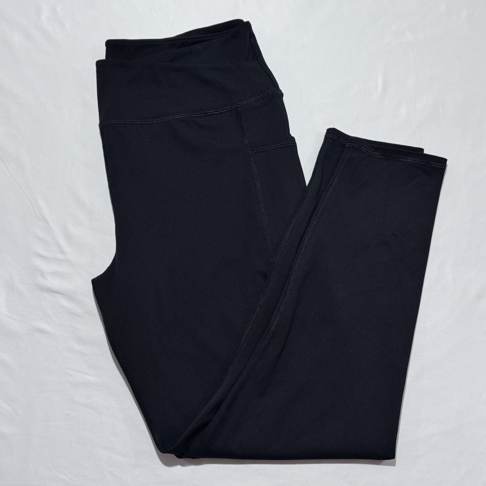 Maurices Black High Waisted Crossover Waist Leggings w/Pockets Womens Size Large